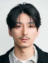 フィフス 渋谷(fifth) 渋谷大人ニュアンスパーマメンズカットセンターパート毛流れ緩め