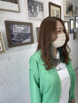 プライベートサロン キッテ(private salon kitte.)&nbsp;インナーグリーンロングヘア