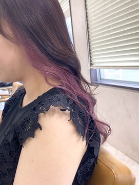 アジールヘア 東上野店(agir hair) 20代30代大人かわいいインナーピンクイヤリングカラー【上野】