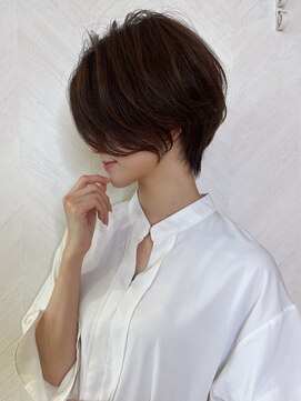 ロンド ストラーダ 心斎橋(Lond strada) ショート×ハイライト白髪ぼかし×マチルダボブ[心斎橋]