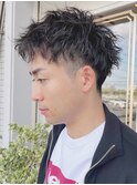 【ルチュラ 岩崎】メンズパーマツイストスパイラルツーブロック