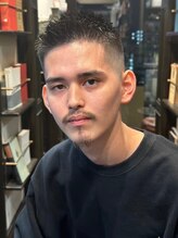 プレミアムバーバー 赤坂店(PREMIUM BARBER produce by HIRO GINZA) ハイフェードショートアップバング