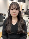 レイヤーカット/シアーブラウン/小顔カット/韓国風カット/*180