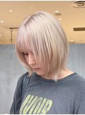 ボブ顔周りレイヤーくびれヘア_ba534001