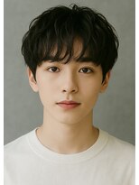 にもう&nbsp;ブルーブラック 韓国マッシュ フェザーパーマ ST10