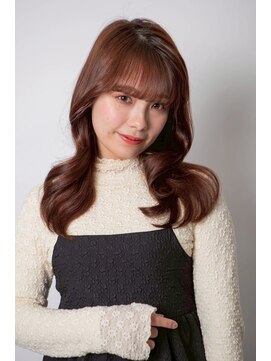 ルフュージュ バイ プロデュース 相模大野店(Refuge by Produce) レイヤーカット/韓国風巻き/アプリコットベージュ