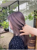 バレイヤージュ×ラベンダーカラー