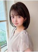 30代40代ぎりぎり結べる切りっぱなしボブ/タッセルカット