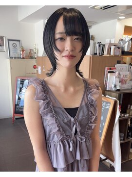 ニューヨークニューヨーク 桂店(NYNY) 顔まわりレイヤーカットミディアムボブくびれヘア