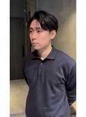 メンズセンターパート
