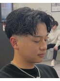 ラルフカール　ツイストスパイラル眉カットメンズパーマ