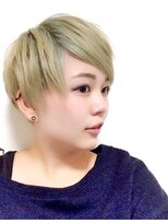 キャン 温品店(CAN)&nbsp;【ＣＡＮ】　ハイトーン☆インディゴマット×ショートボブ