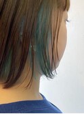 インナーカラー(ターコイズブルー)
