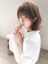 エレノア トーキョー 恵比寿(ELEANOAH TOKYO)&nbsp;レイヤーエアリーミディ＃黒髪ショートパーマホワイトアッシュ