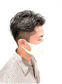 20代30代40代大人気ツーブロック爽やかナチュラルパーマ黒髪