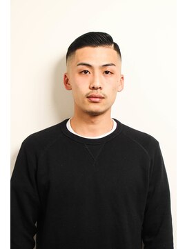 レンゲン(LENGEN) 束感刈り上げビジネス七三ツーブロックアップバング１９１