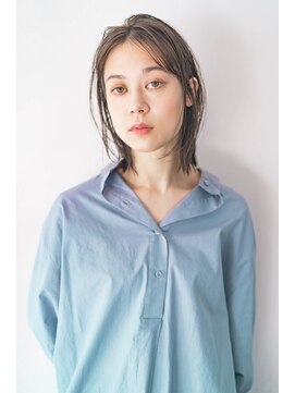 ベンジー 北上店(benji) おしゃれボブ☆くすみブルー伸ばしかけ