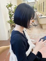 パークレーン アイス イヴェン(park lane ICI yeven) 切りっぱなしボブ ミニボブ ボブ 前髪 矢場町 黒髪 /rena