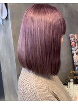 ディードットログ 大和西大寺店(D.Log)&nbsp;ピンクラベンダー　ダブルカラー　ブリーチ　奈良　西大寺