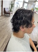 波巻きパーマ