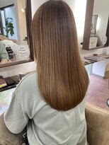 オブジェ ナチュレ(OBJE’T nature)&nbsp;髪質改善カラー/オレンジブラウン/丸みロング