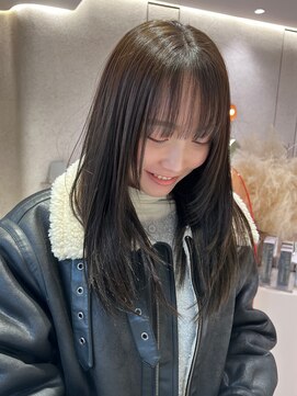 マイル 渋谷(mile) 【SATSUKI】髪質改善ストレート/カーキベージュ