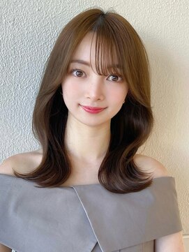 アフロート ディル(AFLOAT D'L) ★小顔ワンカールレイヤーカットデジタルパーマチェリーブラウン