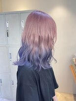 フラム 渋谷(flamme)&nbsp;ペールピンク×パープルのルーツカラー