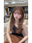 前髪顔まわり韓国ヘアレイヤーカットサイドバンク2wayバンク韓国