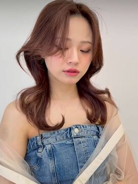 アースコアフュールボーテ 太田店(EARTH coiffure beaute) ナチュラルベージュ_ヨシンモリ_顔周りレイヤー_レイヤーカット