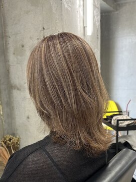 ラック(LUCK) ベージュハイライト/船橋/くすみベージュ/細めハイライト