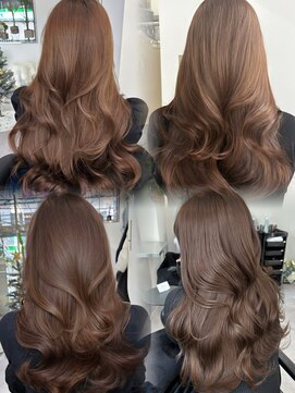 ブリーチなしダブルカラーで作るマロンブラウン♪10代20代30代