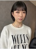 ぷつっとラインでタイトなミニボブヘア