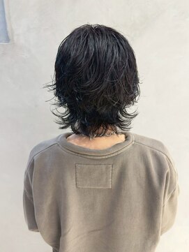 ユニクエ 仙台本町(UN1QUE) ニュアンスパーマ×襟足長めのメンズマッシュウルフ