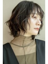 スリーランドメゾン 鶴見区横堤(THREELAND maison) 顔周りカット、こなれボブ