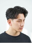 フェザーパーマ　センターパート