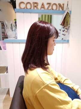 ヘアーメイク コラソン(hair make corazon) 似合わせカットメルティカラー着物フェミニンロング