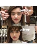 前髪カットお任せください！可愛く小顔に！