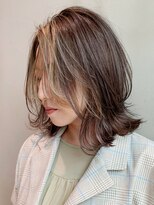 アイティー バイ アルバム 中野店(IT by ALBUM) レイヤーカットミディアム_オリーブカラー_ba306293