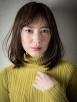 カバーヘア ブリス 大宮西口(COVER HAIR bliss)&nbsp;斜めバング大人かわいいワンカールレイヤーこなれミディy大宮
