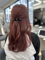 ロンド マーレ 天神大名店(Lond mare) ピンクブラウン/暖色カラー/カシスピンク/韓国ヘア/顔周りカット