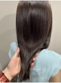 透明感グレーベージュ●ロングスタイル uiicumeda 中沢恵理