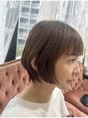 髪質改善ストレートでサラサラショートスタイル