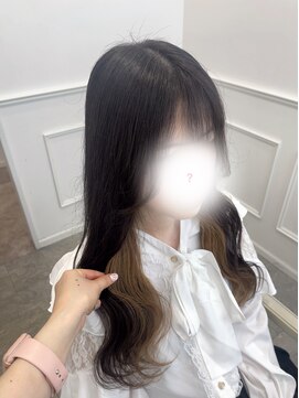 リルミー(Lilme) ブリーチありで推しカラー*黒×ベージュインナー*新井