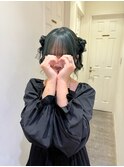 メンカラグリーン×クラゲヘア