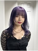 バイオレットカラー+レイヤーカット