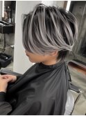 xメンズバレイヤージュ/ブルーブラック/韓国マッシュ