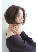 外ハネボブミニボブ/大人ボブ/ゆるパーマ/20代30代40代