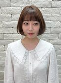 内巻きボブ/ブラウンベージュ
