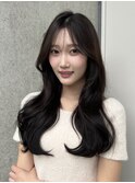アッシュブラウンレイヤーカットナチュラルブラウンヨシンモリ